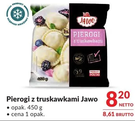 Pierogi z truskawkami Jawo promocja w Makro
