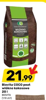 Biovita COCO peat włókno kokosowe 20 l promocja w Bricomarche