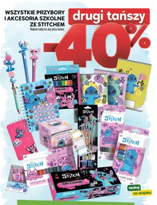 Przybory i akcesoria szkolne ze Stitchem promocja w Stokrotka