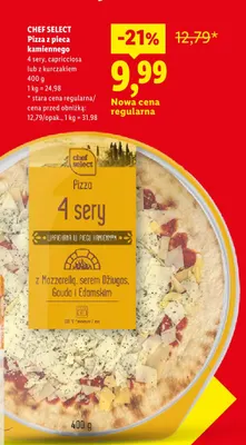 Pizza z pieca kamiennego z kurczakiem Chef Select promocja w Lidl