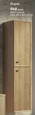 Słupek łazienkowy Cersanit Mille dąb promocja w Castorama