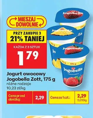 Jogurt owocowy Jogobella Zott promocja w Biedronka
