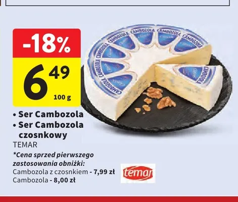 Ser Cambozola czosnkowy Temar promocja w Intermarche
