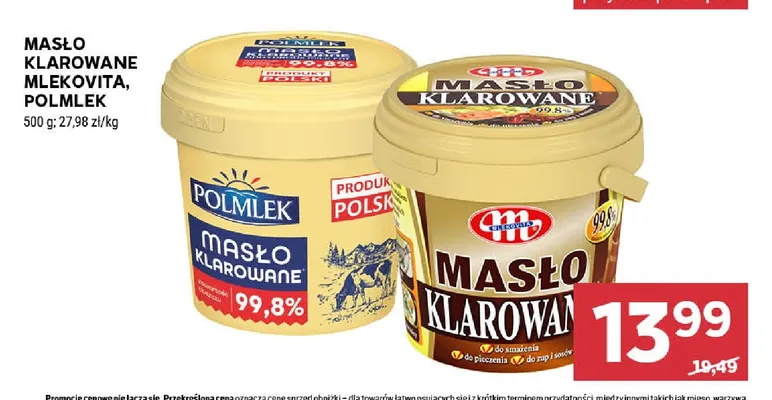 Masło klarowane Polmlek promocja w Stokrotka