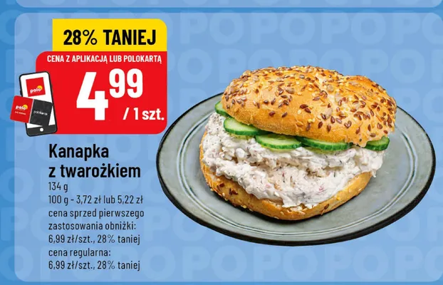 Kanapka z twarożkiem promocja w POLOmarket