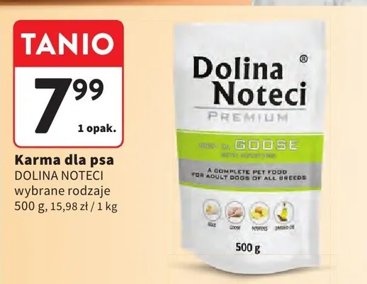 Karma dla psa Dolina Noteci Premium wybrane rodzaje promocja w Intermarche