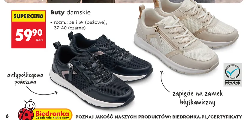 Buty damskie promocja w Biedronka