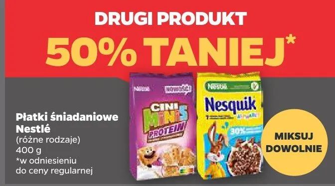 Płatki śniadaniowe Nestlé Cini Minis promocja w Netto