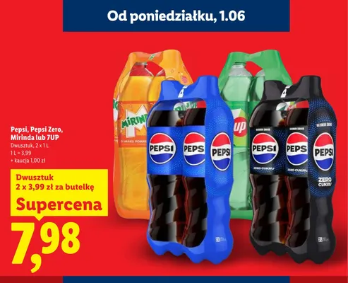Napój gazowany 7UP 2-pak 1l promocja w Lidl