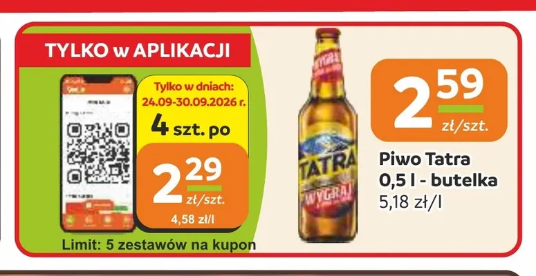 Piwo Tatra promocja w Gama