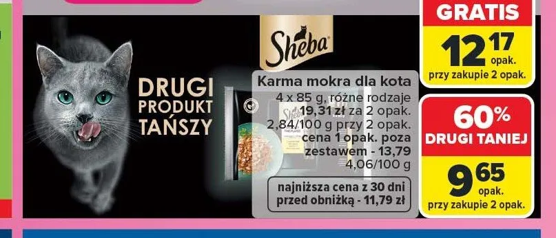 Karma mokra dla kota Sheba promocja w Carrefour