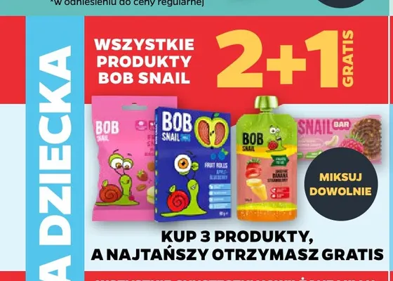 Mus owocowy Bob Snail jabłko-banan promocja w Netto