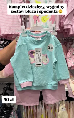 Komplet dziecięcy, zestaw bluza i spodenki promocja w Pepco