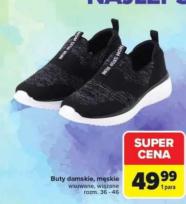 Buty damskie, męskie wsuwane rozm. 36 - 46 promocja w Carrefour