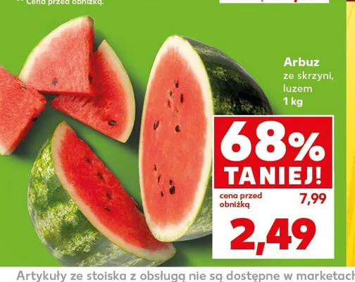 Arbuz ze skrzyni luzem promocja w Kaufland