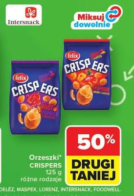 Orzeszki CRISPERS FELIX paprika promocja w Carrefour Market