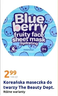 Koreańska maseczka do twarzy promocja w Action