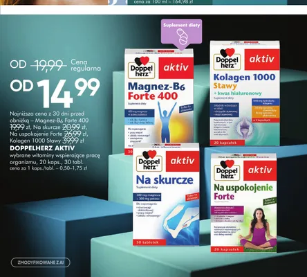 Suplement diety Doppelherz Aktiv Kolagen 1000 Stawy promocja w Super-Pharm