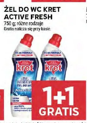 Żel do WC Kret Active Fresh promocja w Stokrotka