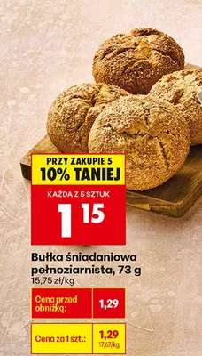 Bułka śniadaniowa pełnoziarnista promocja w Biedronka