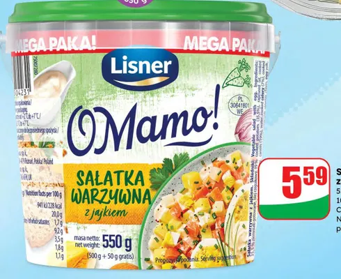 Sałatka warzywna z jajkiem promocja w Dino