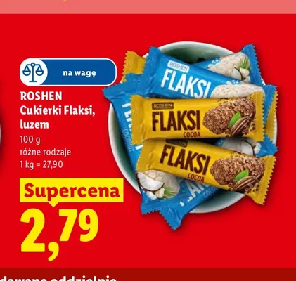 Cukierki Flaksi luzem Roshen promocja w Lidl