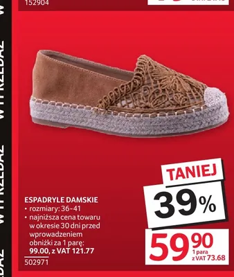 Espadryle damskie promocja w Selgros