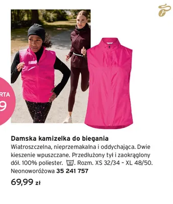 Damska kamizelka do biegania promocja w Tchibo