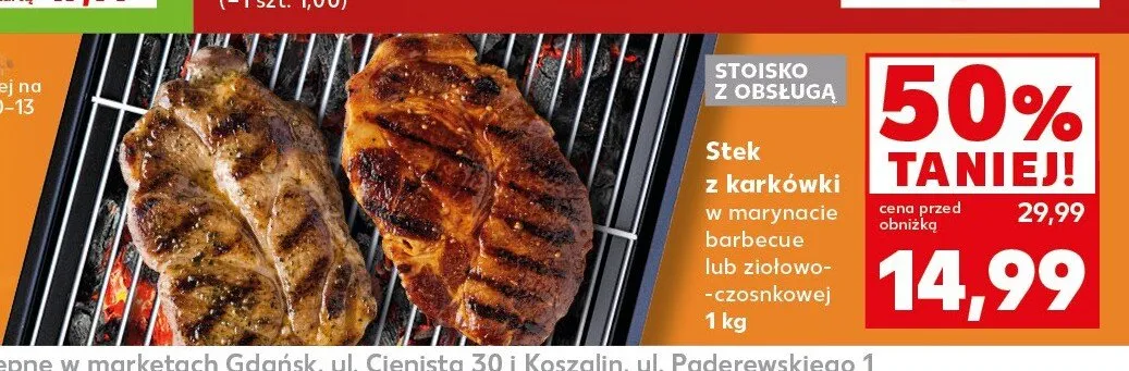 Stek z karkówki w marynacie ziołowo-czosnkowej Kaufland promocja w Kaufland