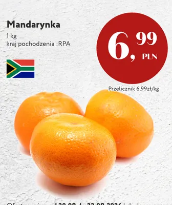 Mandarynka RPA promocja w Market Point