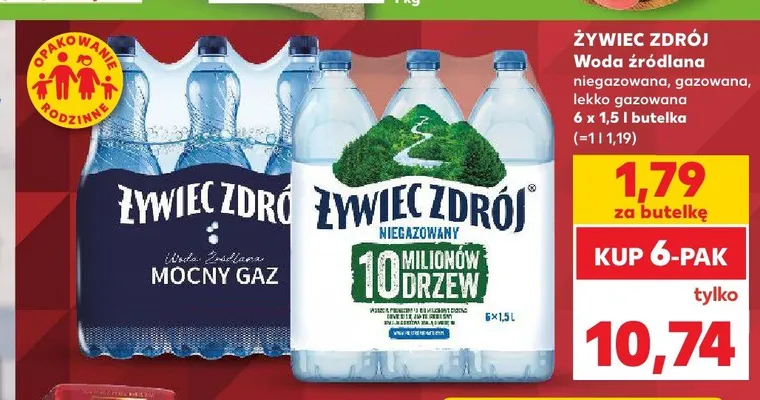 Woda źródlana gazowana Żywiec Zdrój promocja w Kaufland