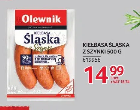 Kiełbasa Śląska z Szynki Olewnik promocja w Selgros