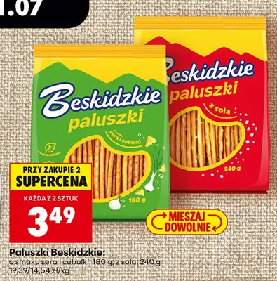 Paluszki Beskidzkie z solą promocja w Biedronka