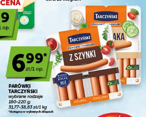 Parówki Premium z piersi kurczaka Tarczyński promocja w Euro Sklep