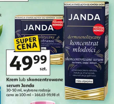 Krem lub skoncentrowane serum Janda promocja w Auchan