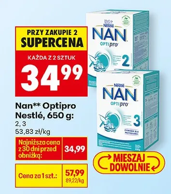 Mleko modyfikowane Optipro 2 promocja w Biedronka