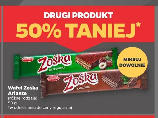 Wafel Zośka Ariante orzechowa promocja w Netto