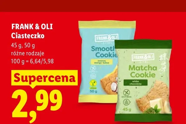Ciasteczko Smooth Cookie ananas mango kokos Frank & Oli promocja w Lidl