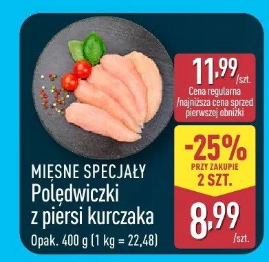 Polędwiczki z piersi kurczaka promocja w Aldi