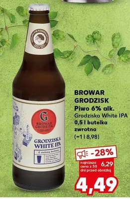 Piwo Grodziska White IPA promocja w Kaufland