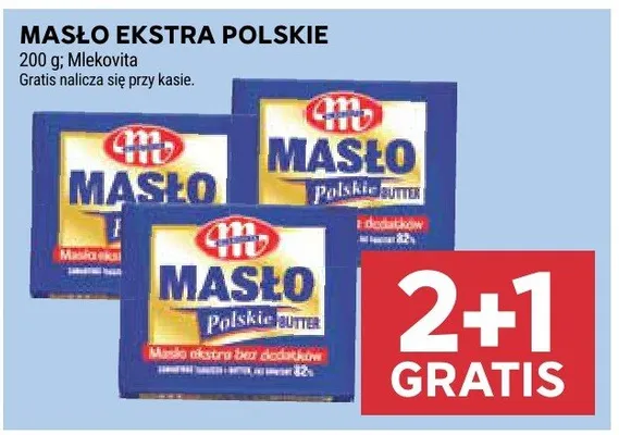 Masło ekstra polskie Mlekovita promocja w Stokrotka