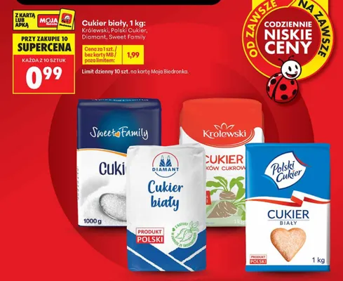 Cukier biały Królewski promocja w Biedronka
