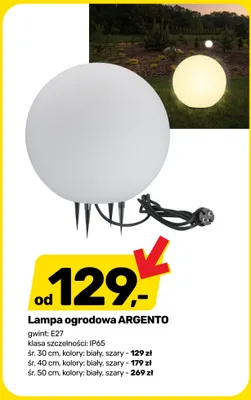 Lampa ogrodowa Argento 30 cm promocja w Bricomarche