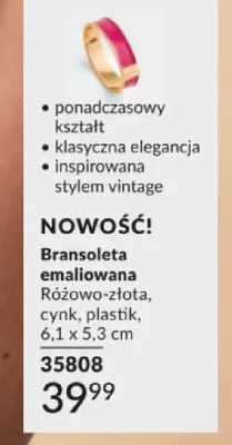 Bransoleta emaliowana różowo-złota promocja w AVON
