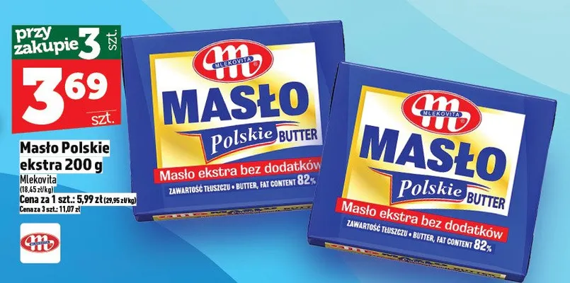 Masło Polskie Extra 200g promocja w TOPAZ