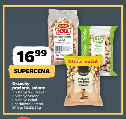 Orzechy prażone solone pistacje Sereno promocja w Netto