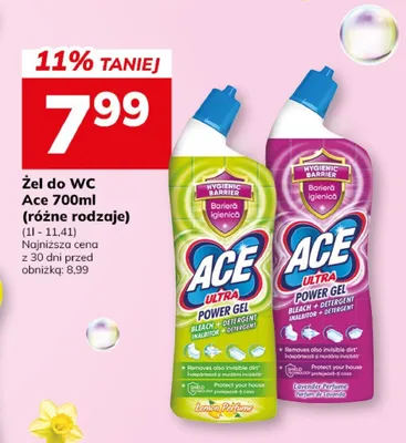 Żel do WC Ace 700ml (różne rodzaje) promocja w Hitpol