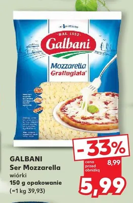 Ser Mozzarella wiórki promocja w Kaufland