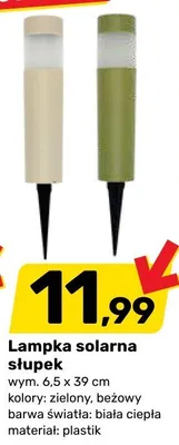 Lampka solarna słupek promocja w Bricomarche