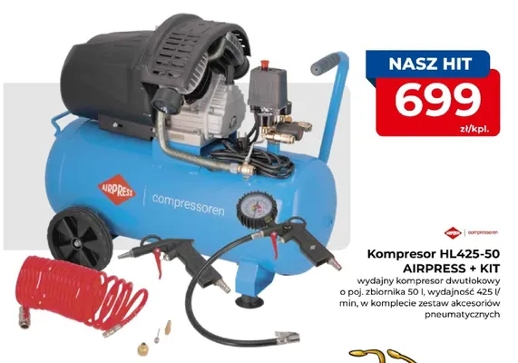 Kompresor AIRPRESS HL425-50 + KIT promocja w PSB Mrówka